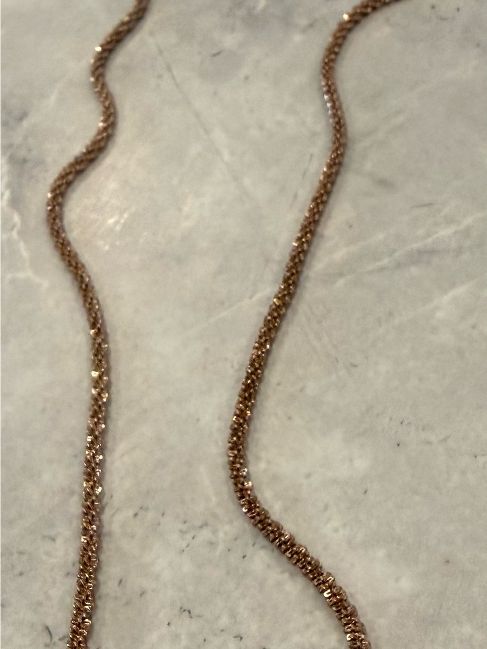 Rose Gold tone 21” Rope Chain Necklace - Women Jewelry